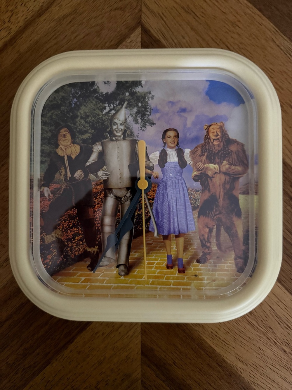 Wizard of Oz Themed Square Wall Clock - Dorothy & Friends (New Battery) 8" x 8"
